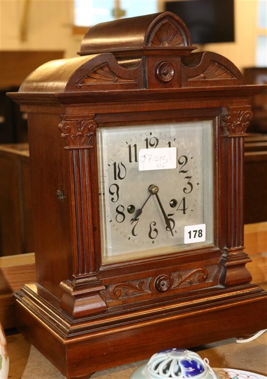 Walnut mantel clock